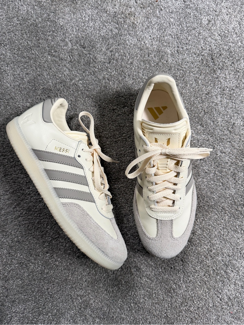 Adidas Samba Indoor x Lionel Messi Cream White Shoes Soccer Men’s Size 8
